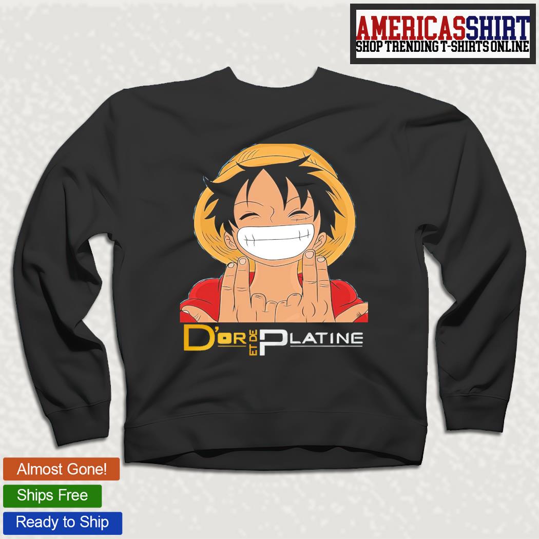 One Piece Luffy D or et de Platine shirt hoodie sweater long