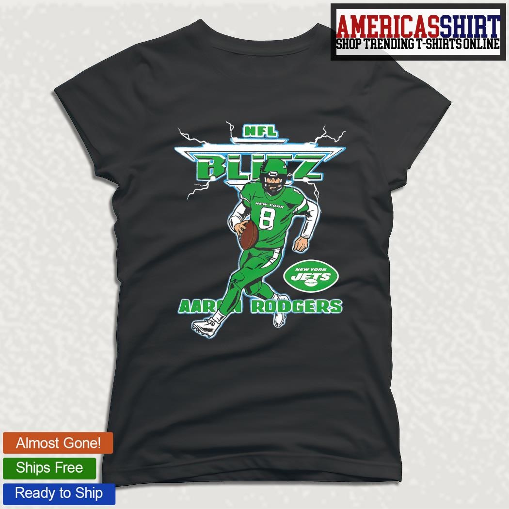 Aaron Rodgers New York Jets NFL Blitz lightning shirt, hoodie