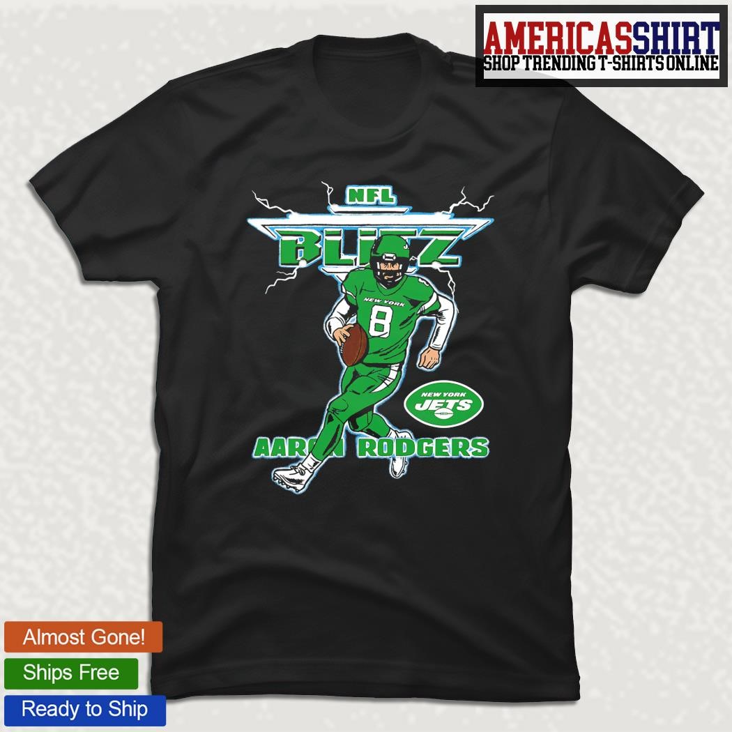 Aaron Rodgers New York Jets NFL Blitz lightning shirt, hoodie