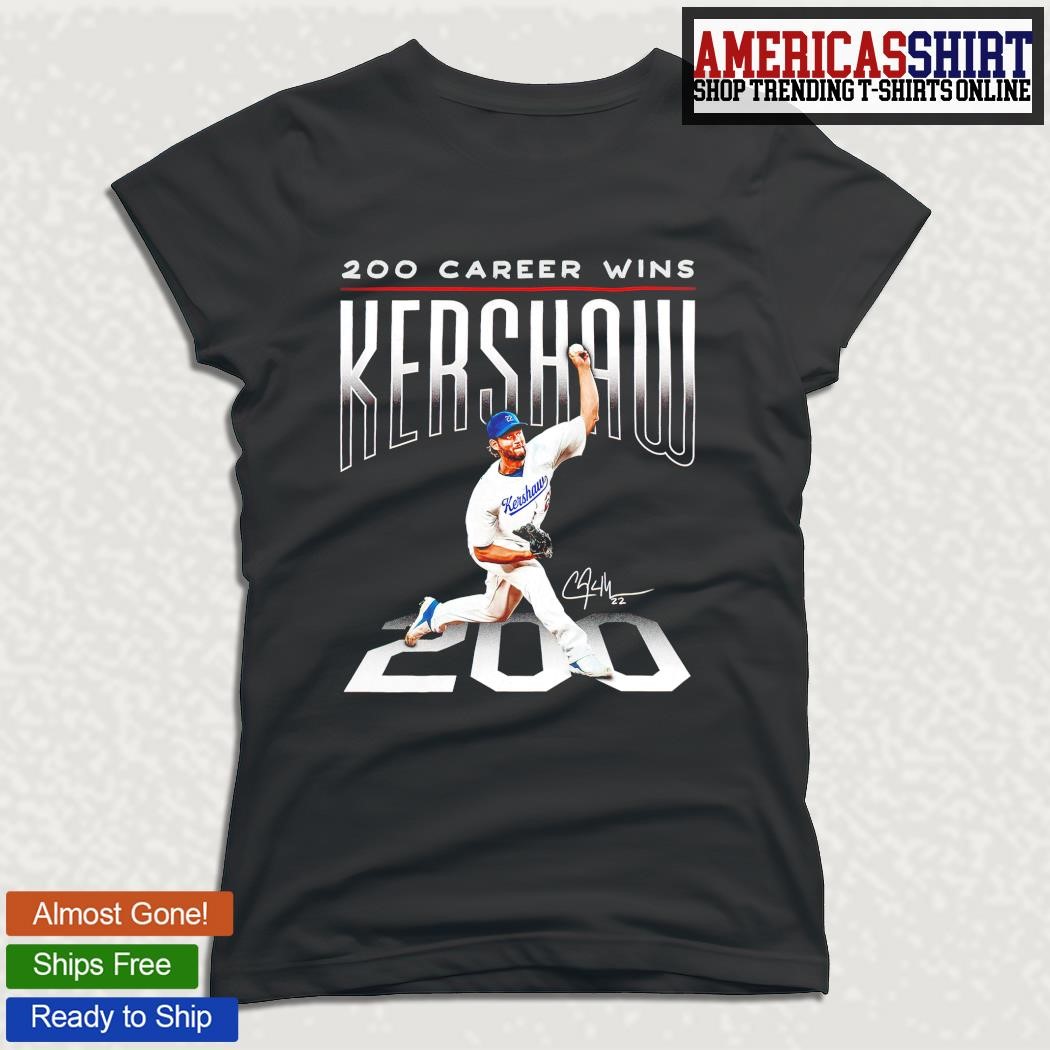 Clayton Kershaw 200 Career Wins Shirt, hoodie, sweater, long