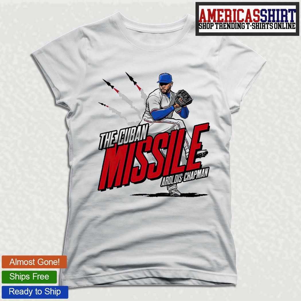 The Cuban Missile Aroldis Chapman Texas Rangers baseball shirt