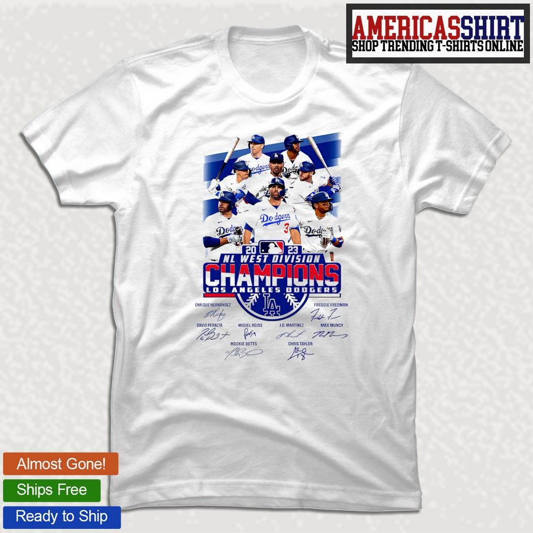 Los Angeles Dodgers 2023 Nl West Division Champions signatures shirt,  hoodie, sweater, long sleeve and tank top