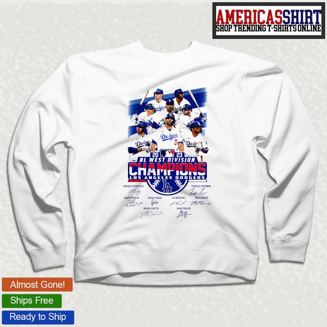 Los Angeles Dodgers 2023 Nl West Division Champions signatures shirt,  hoodie, sweater, long sleeve and tank top