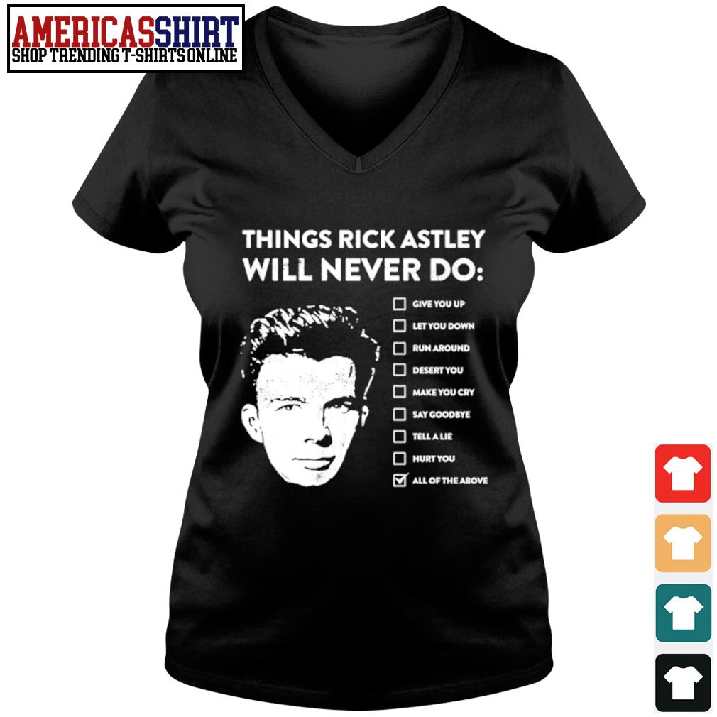 rick astley tee shirts