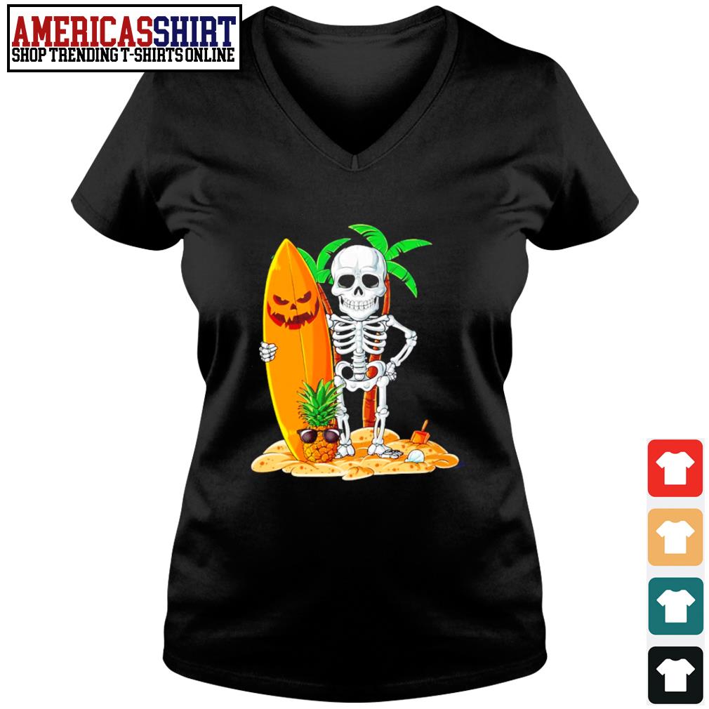 skeleton surfing t shirt