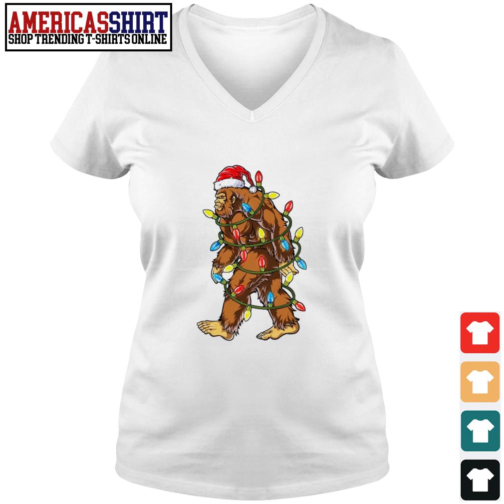 bigfoot santa shirt