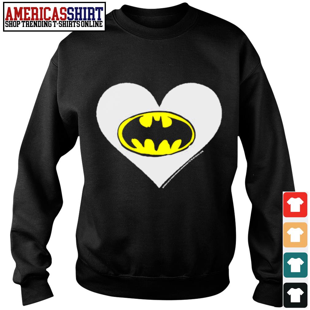 DC Comics Valentine\'s Day Batman heart logo shirt, hoodie, sweater, long  sleeve and tank top | T-Shirts
